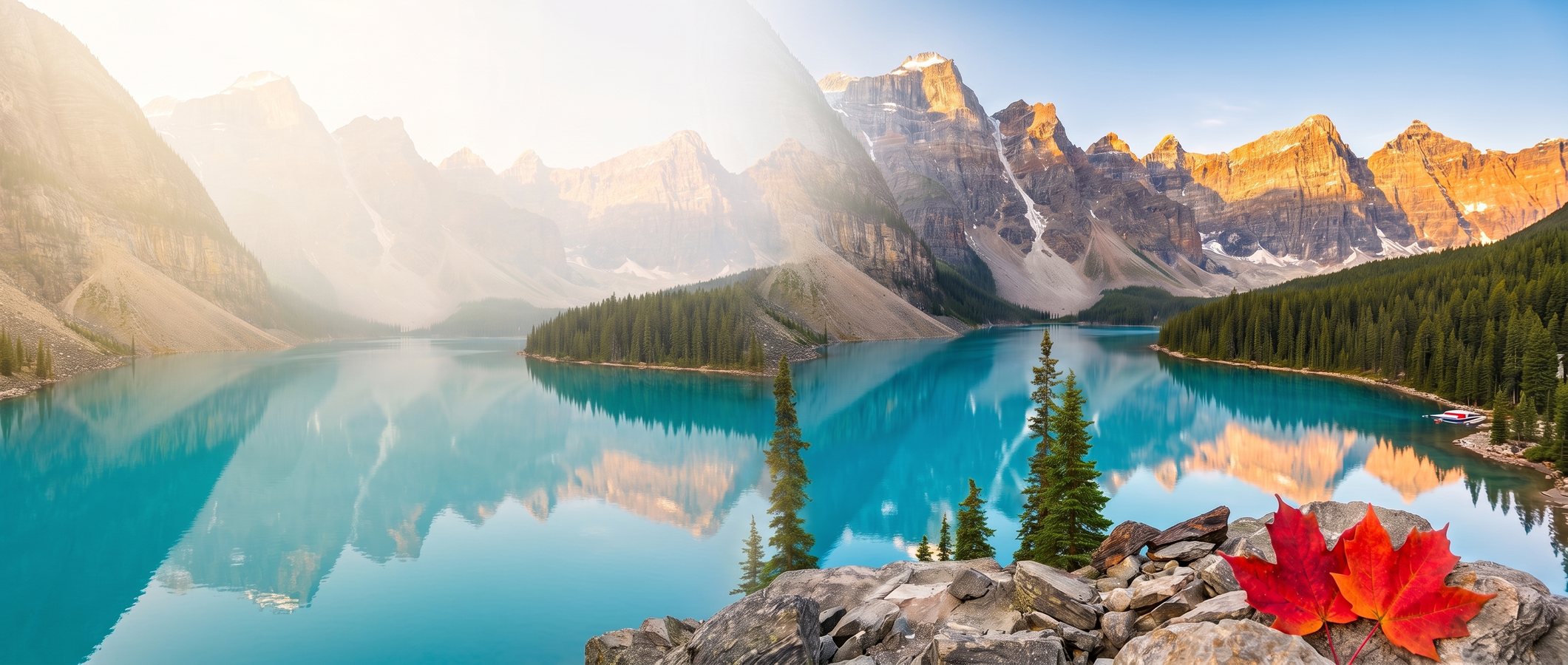 Jezioro Moraine w Parku Narodowym Banff w Kanadzie