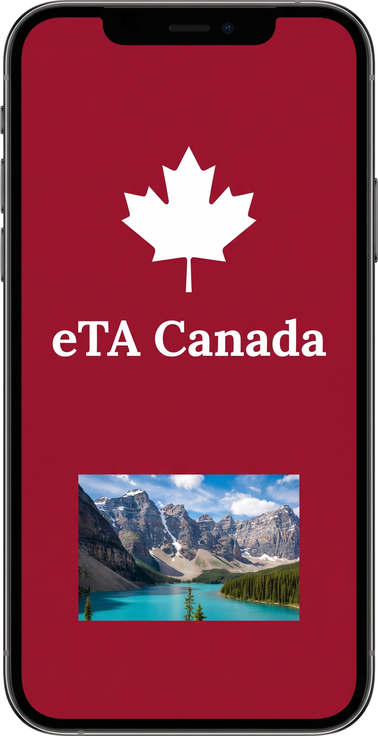 Wniosek o eTA Kanada na ekranie telefonu